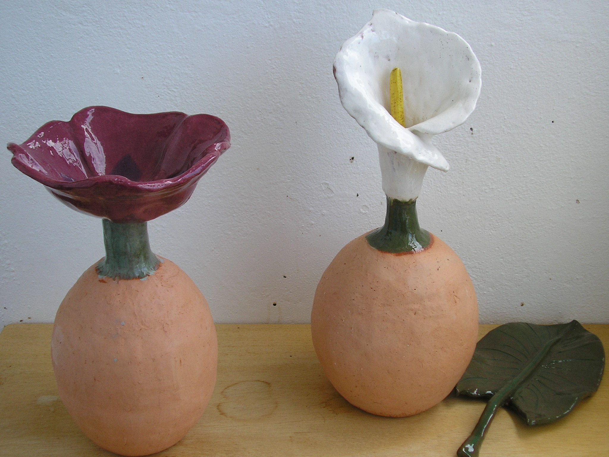 cistus and Arum irrigation pots